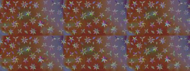 Egzotik çiçekler, kahverengi ve nötr renkler üzerine botanik, parlak klasik doğa. Raster illüstrasyonu. Klasik tropikal doğal elementlerin suluboya seti.