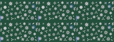 Yeşil ve nötr renklerde çiçekler. Raster illüstrasyonunda çiçek deseni çizimi.