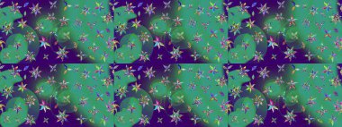 Eski usul. Kumaş, tekstil, duvar kağıdı baskısı için. Miles Fleur, süslü püslü bir süs. Raster illüstrasyonu. Eskiz geçmişi. Tomurcukları papatya çiçekleri olan sevimli bir çiçek deseni..