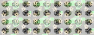 Raster Golden Mehndi eskiz kalıbı. Kına dövmeli süs çiçekleri, altın çıkartmalar, mehndi ve yoga tasarımı, kartlar ve parmak izleri. Gri, yeşil ve nötr renklerde desen.