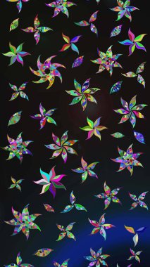 Modern gelişim, gri ve mavi raster arka plan duvar kağıdı çizimi, klasik çizgili desenli desenli çiçekler, çiçekli süsler. Çiçekli el çizimi çizimi deseni.