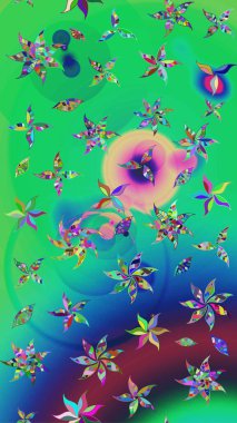 Küçük yeşil ve mavi çiçeklerle oldukça eski bir besin torbası deseni. Tekstil, kumaş, kapaklar, duvar kağıtları, baskı, paket, koleksiyon defteri, örgü, dekupaj için çiçek arkaplanı..