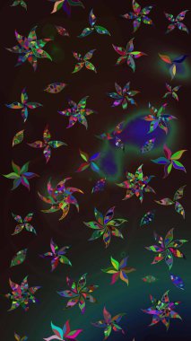 Gri ve kahverengi renkli çiçekler. Yumuşak, bahar çiçekli arka plan. Raster çiçek desenli ve çiçekli..