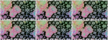 Gri ve nötr renkte çiçekler. Raster illüstrasyonunda kusursuz çiçek deseni.