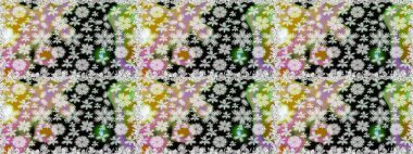 Raster resim. Çiçek desenli çiçek ve yaprakları ile. Sevimli küçük çiçek desenle.