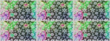 Raster illüstrasyonu. Güzel kumaş deseni. Küçük çiçekteki sevimli çiçek deseni. Güzel karalama çiçekleri olan kusursuz çiçek deseni..