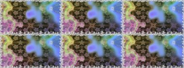 Çiçek desenli raster, gri ve mavi çizgi grafik desenli soyut raster arkaplan. Modern stil dokusu.