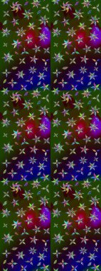 Küçük yeşil ve kahverengi çiçekli oldukça eski bir besin torbası deseni. Millefleur 'lar. Tekstil, kumaş, kapaklar, duvar kağıtları, baskı, paket, koleksiyon defteri, örgü, dekupaj için çiçek arkaplanı.