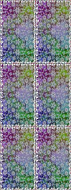 Gri renkli parlak çiçekli halı ile kusursuz desen..