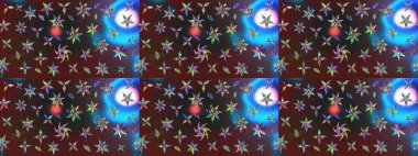 Raster deseni. Raster illüstrasyonu. Soyut çiçek çizim kalıbı arka planı. Küçük çiçekteki sevimli çiçek deseni. Renklerde.