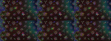 Şatafatlı bahar bahçesi dokusu. Raster illüstrasyonu. Gri ve kahverengi renkli çiçekler. Gri ve kahverengi renkli çiçek çizimi. Çiçek deseni.