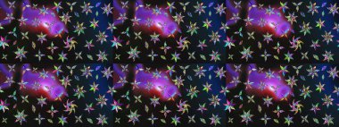 Raster illüstrasyonu. Kumaş, tekstil, duvar kağıdı baskısı için. Eskiz geçmişi. Eski usul. Raster. Tomurcukları çiçekli sevimli çiçek deseni..