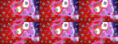 Küçük renkli çiçekler. Kırmızı ve pembe çiçekli bahar çiçekleri. Moda baskıları için zarif bir şablon. Küçük çiçekte güzel bir desen. Motley illüstrasyonu.