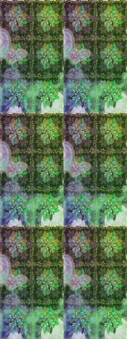 Düz Çiçek Elementleri Tasarımı. Çiçekle kusursuz desen. Renkli Bahar Temalı Kusursuz Arkaplan. Yeşil ve nötr renkte çiçekler.