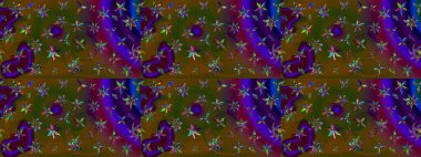 Nazik romantik baskı. Raster güzel bir çiçek deseni çizmiş. Kahverengi ve yeşil renkli çiçekler. Tatil havası. Bahar mevsimi.