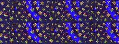 Mor ve mavi renklerde. Çiçek. Taslak dekoratif arka plan, çiçek mandala. Raster illüstrasyonu.