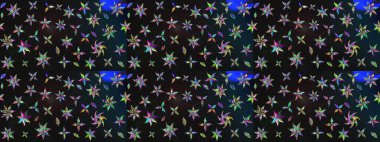 Poster ya da kapak için arka plan. Şirin, zarif çiçekler Raster illüstrasyonu. Yapraklı çizim şekli. Davetiye ve kartpostal tasarımı için dekoratif çiçek unsurları. Tekstil için figür.