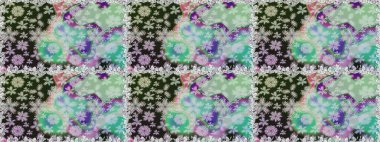 Raster illüstrasyonu. Gri ve nötr renklerde. Raster illüstrasyonunda kusursuz çiçek deseni. Güzel kumaş deseni.