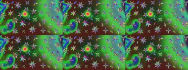 Tomurcukları çiçek olan sevimli bir çiçek deseni. Eskiz geçmişi. Raster illüstrasyonu. Kumaş, tekstil, duvar kağıdı baskısı için. Eski usul. Raster..