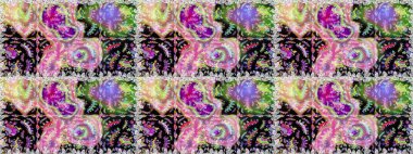 Kusursuz süs izi. Sınır Kızılderili çiçekli paisley patten. Tebrik kartı geçmişi, boyama kitabı, arkaplan ve tekstil için kullanılabilir. Etnik Mandala havlusu. Raster Henna tarzı.