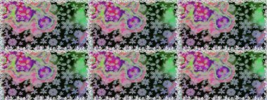 Raster resim. Çiçek desenli çiçek ve yaprakları ile. Sevimli küçük çiçek desenle.