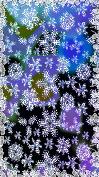 Raster Illustrasyon 'da moda olmayan çiçek deseni. Düz Çiçek Elementleri Tasarımı. Renkli Yaz Temalı Kusursuz Arkaplan. Güzel kumaş deseni.