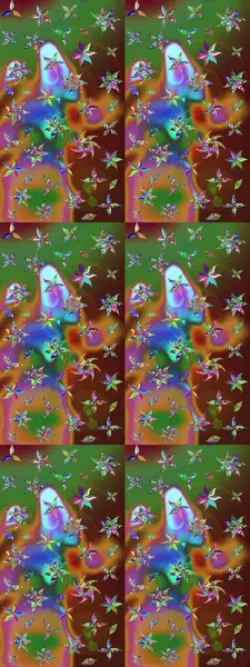 Güzel kumaş deseni. Raster suluboya deseni, narin çiçekler, çiçekler, tebrik kartı şablonu..