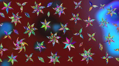 Bahar mevsimi. Tatil havası. Raster güzel bir çiçek deseni çizmiş. Nazik romantik baskı.