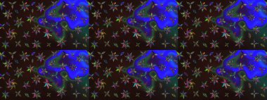 Suluboya çiçekli çiçek deseni. Raster illüstrasyonu. Gri ve kahverengi renkli güzel tekstil.