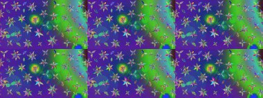 Manzaralı çiçek deseni. Çiçek kompozisyonu, el boyası, hassas şablon. Üst manzara, yumuşak mavi ve yeşil renk tarzı. Sevgililer günü ve tebrik kartı konsepti için şık bir davet.