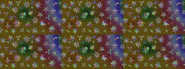 Sevimli çiçek raster deseni. Renkli çiçekler. Renkli Bahar Teması eskiz kalıbı. Düz Çiçek Elementleri Tasarımı.