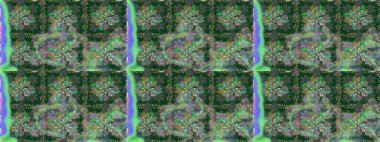 Parlak renkli çiçekleri ve yeşil ve gri renkte yaprakları olan şaşırtıcı, pürüzsüz çiçek deseni. Moda baskıları için zarif bir şablon. Halk tarzı. Modern çiçek arkaplanı.