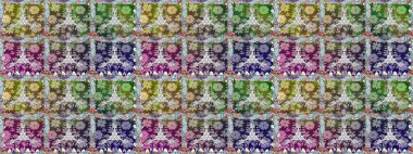 Sabıka fotoğraflarında, bebek kıyafetlerinde, duvar kâğıtlarında, paket kutularında falan kullanılabilir. Zarif, parlak ve kusursuz nötr ve yeşil çiçek desenli tasarım.