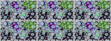 Tarafsız ve yeşil renklerde. Güzel kumaş deseni. Raster illüstrasyonunda kusursuz çiçek deseni. Raster illüstrasyonu.