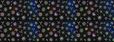 Gri ve mavi renkte çiçekler. Raster illüstrasyonu. Çiçek desenli eskiz, vuruşlar, sıçramalar, yaz çiçekleri..