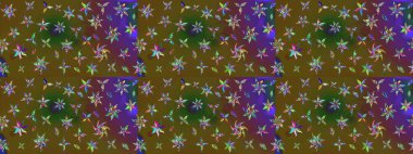 Çiçekli karalama şeklinde Raster çiçek deseni. Nazik, sevimli çiçek arkaplanı. Renkli çiçekler.