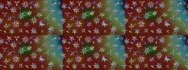 Kahverengi ve kırmızı renkte çiçek çizimi. Kahverengi ve kırmızı renkte çiçekler. Çiçek deseni. Raster illüstrasyonu. Şatafatlı bahar bahçesi dokusu.