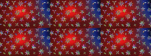 Raster illüstrasyonundaki çiçek desenli çizim. Suluboya tarzında kırmızı ve kahverengi renkte çiçekler.