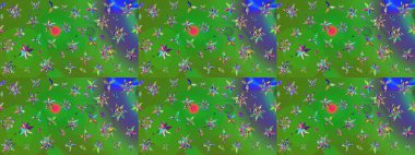 Raster güzel bir çiçek deseni çizmiş. Bahar mevsimi. Tatil havası. Nazik romantik baskı. Renkli çiçekler.