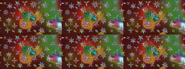 Parlak çiçekli halı renginde çizim deseni.