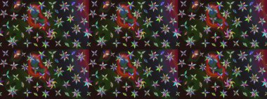 Güzel suluboya yaz çiçekleri deseni..