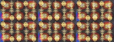 Yılbaşı kış tasarımı için renkli kar taneleri. Raster illüstrasyonu. Kar tanesi karalaması grafikleri elle çizilmiş.