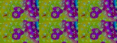 Güzel eskiz şekli. Düz Çiçek Elementleri Tasarımı. Renkli Yaz Temalı eskiz kalıbı. Raster çiçekli arka plan. Yazdır. Şirin kumaş deseni.