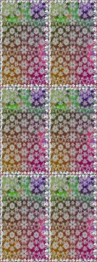 Çiçekli karalama şeklinde Raster çiçek deseni. Gri renkli çiçekler. Nazikçe, güzel çiçek arkaplanı..