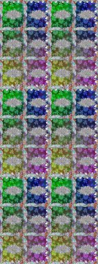 Parmak izi, kumaş, duvar kâğıdı, tekstil için raster dokusu. Renkli grunge soyut arkaplanı koloyeşil çiçeklerle süslüyor. İşlemeli çiçek desenli..