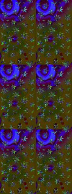 Davetiye ve kartpostal tasarımı için dekoratif çiçek unsurları. Poster ya da kapak için arka plan. Yapraklı çizim şekli. Tekstil için figür. Sevimli zarif çiçekler Raster illüstrasyonu.