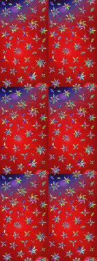 Soyut etnik raster çizim kalıbı. Çiçekler. Vadinin çiçekleri kırmızı ve mor renklerde.