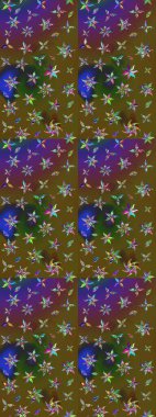 Raster stili kumaş deseni. Çiçekler suluboya çizim deseni.