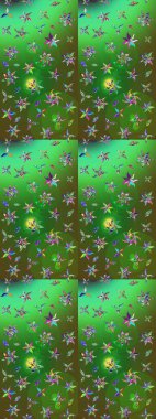 Raster illüstrasyonu. Küçük çiçekteki sevimli çiçek deseni. Renkli çiçekler.