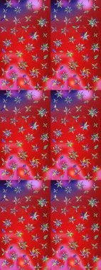 Renkli Bahar Teması eskiz kalıbı. Raster Şirin kumaş deseni. Eskiz klasiği. Düz Çiçek Elementleri Tasarımı.